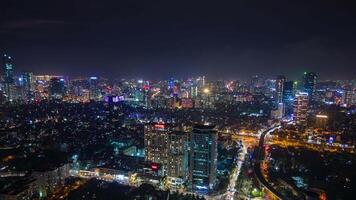 Night hyperlapse in downtown Hanoi, Vietnam video