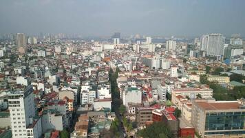 aéreo Visão do Hanói cidade Horizonte, Vietnã video