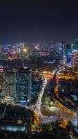 nuit hyperlapse dans centre ville Hanoï, vietnam video