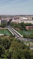 Vertical Video City of Seville Andaluzia Spain Aerial View