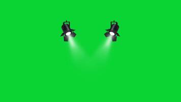 Stage lights, Stock Overlay 4k Video, of the elements with the alpha channel, 3D abstract light motion loop animation, Chroma key, celebration concept, light effect, 4K green screen background video