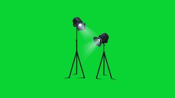 Stage lights, Stock Overlay 4k Video, of the elements with the alpha channel, 3D abstract light motion loop animation, Chroma key, celebration concept, light effect, 4K green screen background video