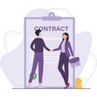 Approval contract Illustration vector