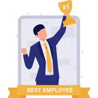 Best worker Illustration vector