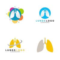 set of lungs logo vector template illustration