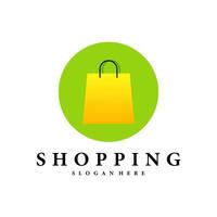 shopping logo vector template illustration