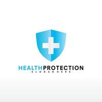 shield health logo vector template illustration shield health logo vector template illustration