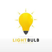 bulb light logo vector template illustration