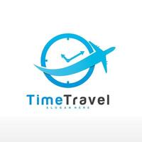 time travel logo vector template illustration