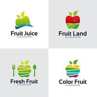 Fruta Fresco logo vector modelo ilustración