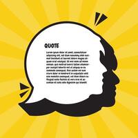 speech bubble quote frame vector