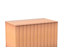 Realistic 3d wooden table front view png