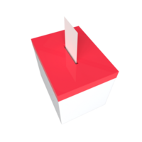 scrutin boîte avec voter papier Haut vue png