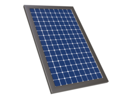 3d realista solar panel representación, png