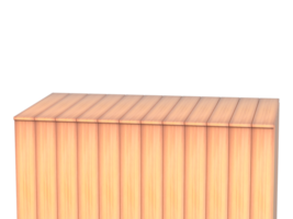 realistisch 3d houten tafel voorkant visie png