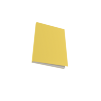 blank 3d book modeling rendering for mockup or design png