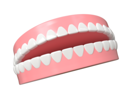 Healthy fresh Teeth, teeth treatment design element, 3d rendering. png