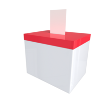 Ballot box with vote paper top view png