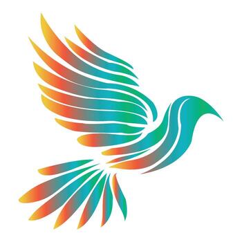 gradient bird vector , design