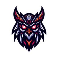 AI generated menacing owl creature suitable for a logo esport gaming png