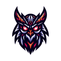 ai généré menaçant hibou créature adapté pour une logo esport jeu png