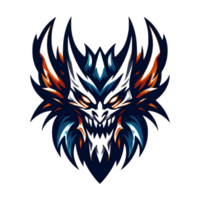 AI generated illustration of menacing monster creature suitable for a logo esport gaming available in PNG