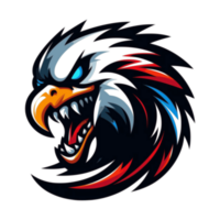 AI generated head of an eagle. suitable for a logo available in PNG