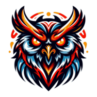 AI generated menacing owl creature suitable for a logo esport gaming png