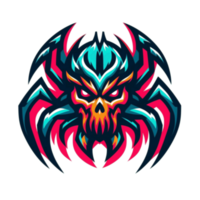 AI generated monster spider. suitable for a logo. transparent background PNG