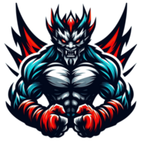 AI generated demon monster suitable for T Shirt Design available in PNG