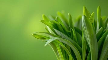 AI generated A detailed close up of wild leek plant with identifiable features, isolated on a gradient background photo