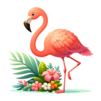 AI generated illustration of a flamingo png
