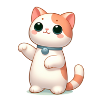 AI generated cute cartoon cat png