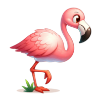 ai gegenereerd roze flamingo in PNG