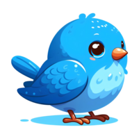 AI generated blue bird cartoon png