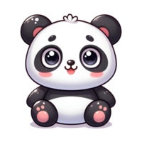 AI generated adorable panda cartoon png