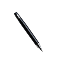 ai généré Haut vue noir stylo isolé sur transparent Contexte png