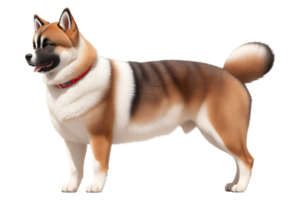 AI generated American akita dog isolated on transparent background png