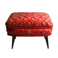 AI generated Vintage ottoman isolated on transparent background png