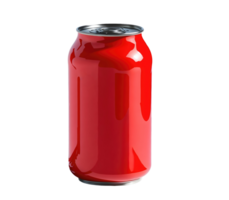 ai generado rojo soda lata aislado en transparente antecedentes png