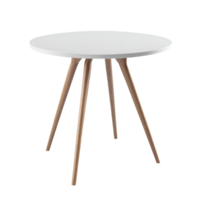 AI generated Round white table isolated on transparent background png