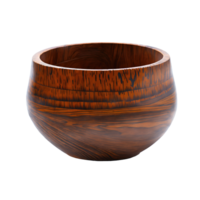 AI generated Small wooden pot isolated on transparent background png