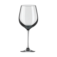 ai generado vacío vino vaso aislado en transparente antecedentes png