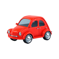 ai gerado vermelho brinquedo carro isolado em transparente fundo png