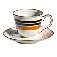 AI generated Ceramic cup plate isolated on transparent background png