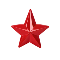 AI generated Red shiny star  isolated on transparent background png