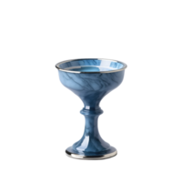 AI generated Blue marble cup isolated on transparent background png