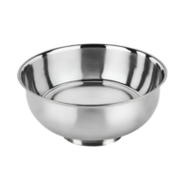 AI generated Stainless mixing bowl isolated on transparent background png