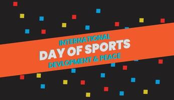 international day of sports devlopment and peace vector