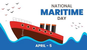 National Maritime Day Design templet vector